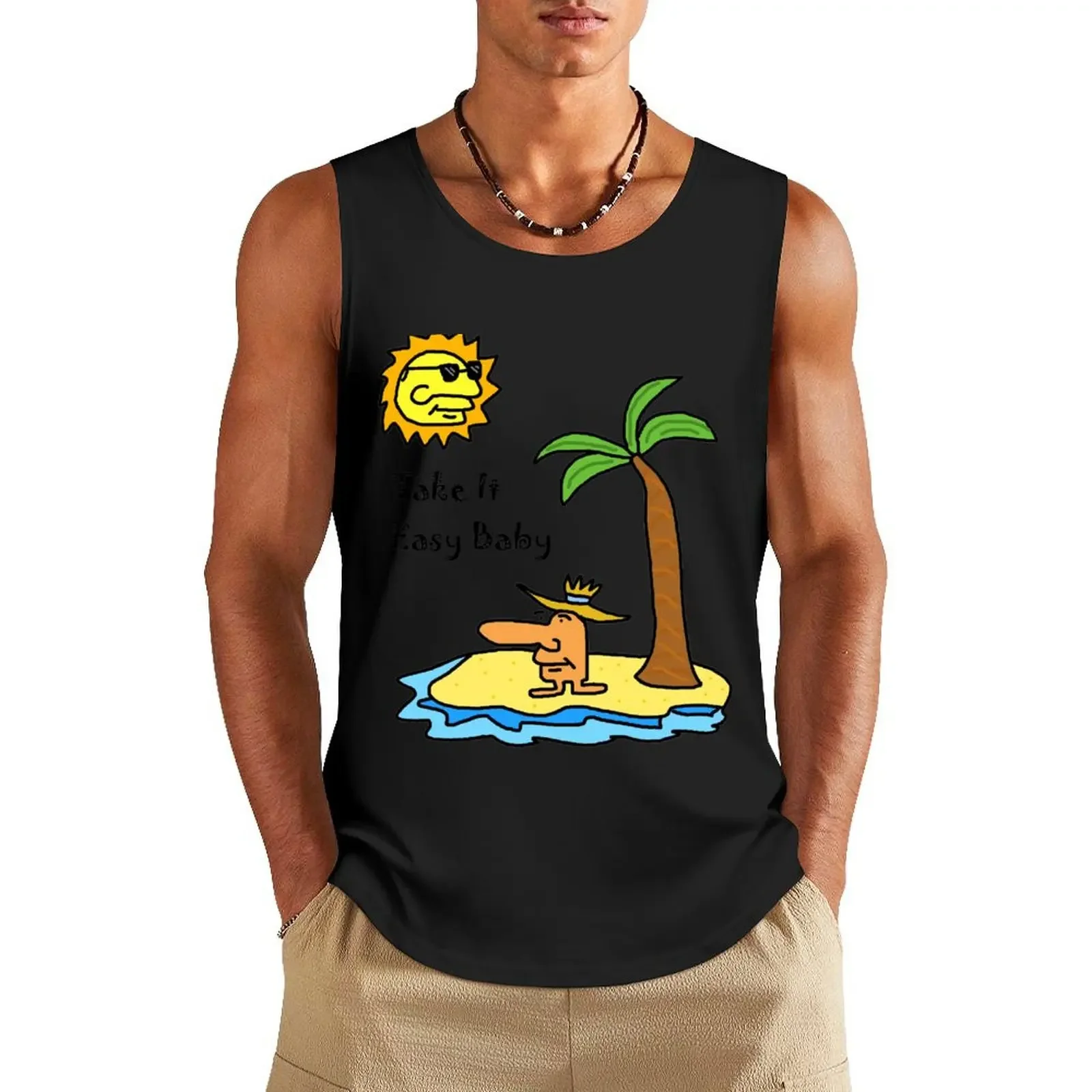 Schnoz at the Beach хлопковая майка для спорта |