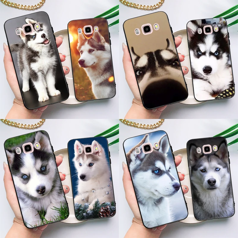 Animal Husky puppy Phone Case For Samsung A3 A5 2016 J3 J5 J7 2017 J8 A6 A8 J4 J6 Plus A9 2018 Cover Coque