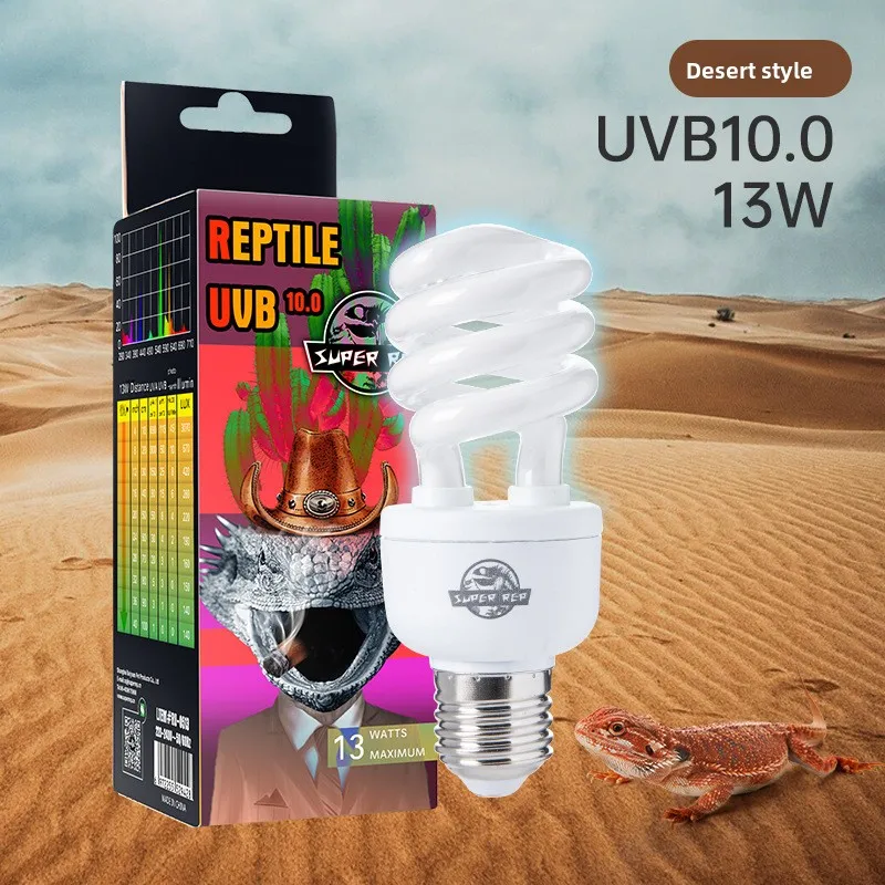 Фото Энергосберегающая лампа SuperRep Reptile UVB-лампочка UVB для черепах и бородатых драконов - светильник для игры в терариумах с синтезацией кальция №5