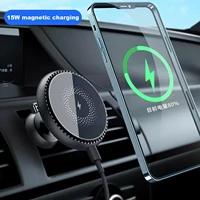15w magnetic wireless car charger for 13 12 qi pd fast charging air vent mount phone holder z2t4