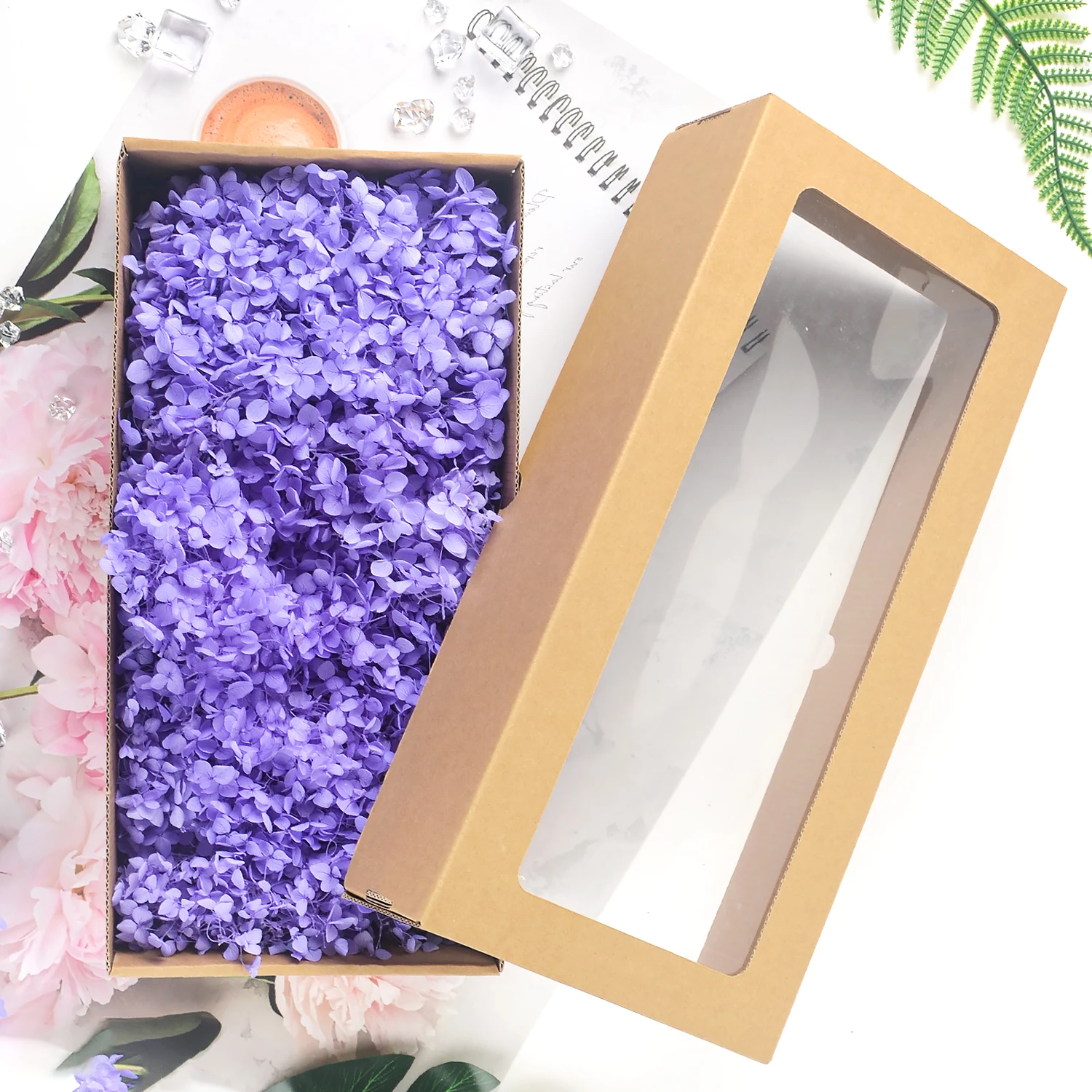 

1 Box Eternal Preserved Anna Hydrangea Flower Petals Colorful Wedding Party Christmas Home Decoration DIY Craft Accessories
