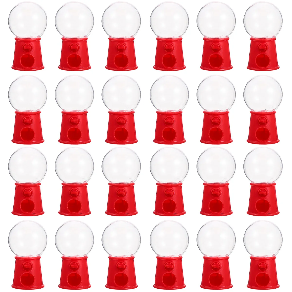 

24 pcs Gumballs Machine Mini PlasticCandy Catcher Playthings Kids Candy Dispenser for Kids Party