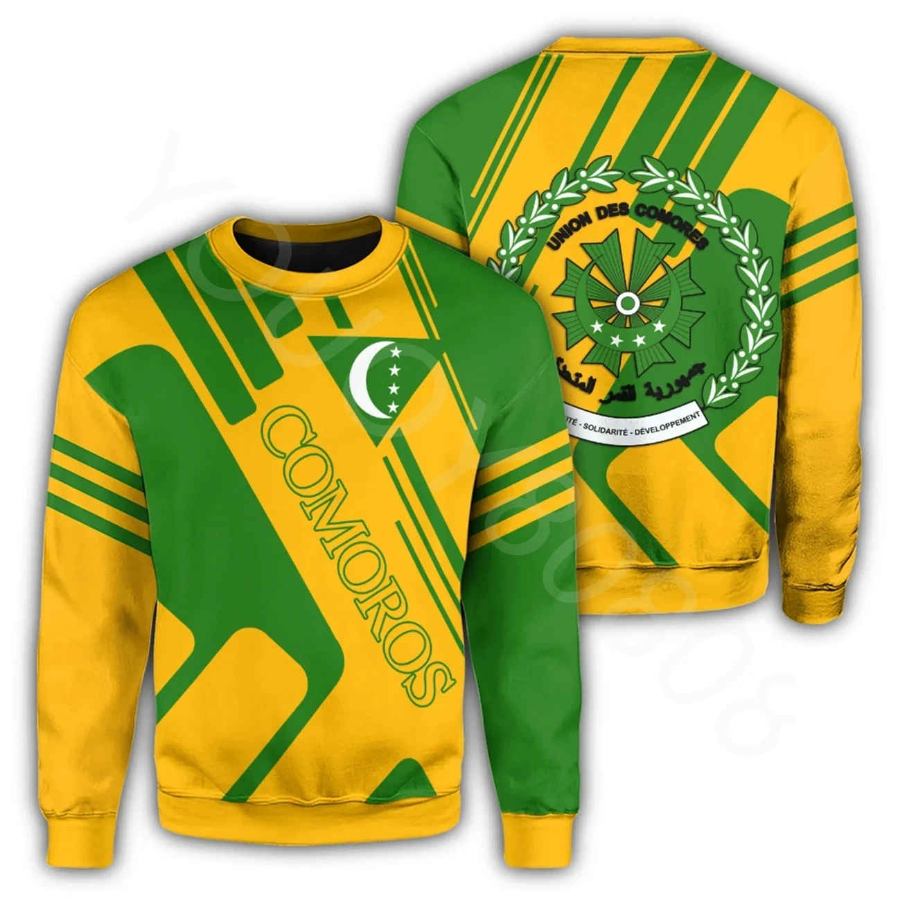 

New Brand Clothing Men's and Women's Sweatshirt Printing African Zone Sweatshirt Street - Comoros Sweatshirt Rocky Style