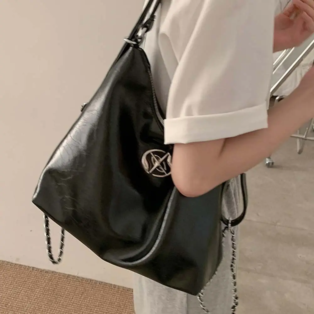 

Shoulder Bag PU Tote Bag Portable Solid Color Korean Style Simple Backpack Handbag Minority Design Dual Purpose Bag Lady