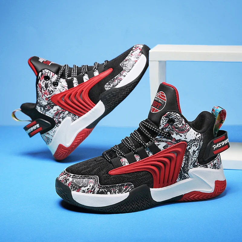 

Баскетбольные кроссовки детская повседневная обувь спортивная обувь для мальчиков детская Нескользящая дышащая Баскетбольная обувь