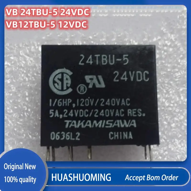 

5 шт./партия, новые Φ 8PINS 5A 12VDC VB 24TBU-5 24VDC