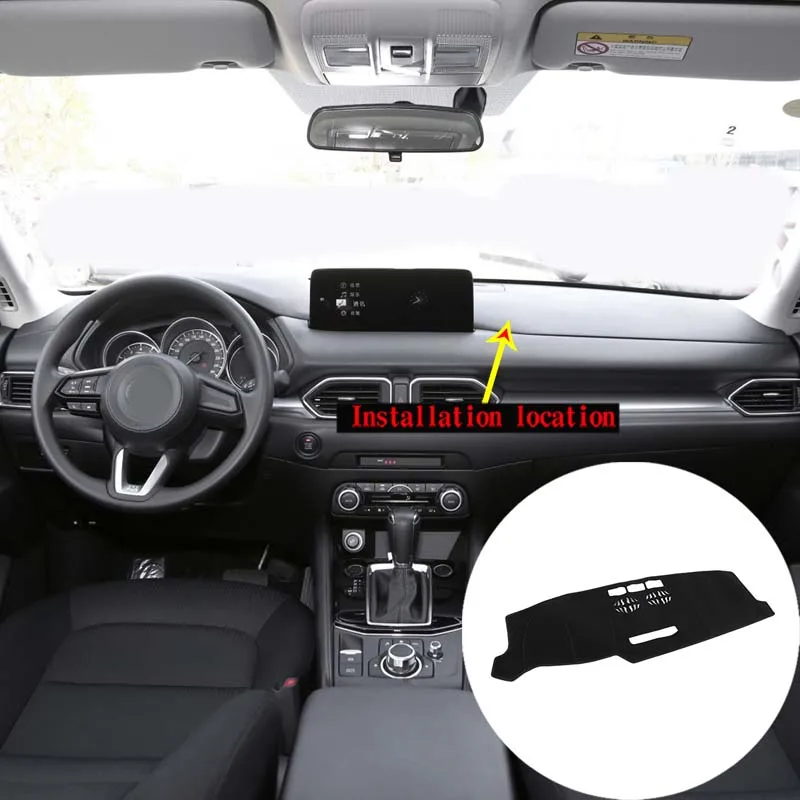

Car Dashboard Covers Mat Avoid Light Pad Sun Shade Carpets Protector For Mazda CX-5 CX-8 2017 2018 2019 2020 21 car accessories