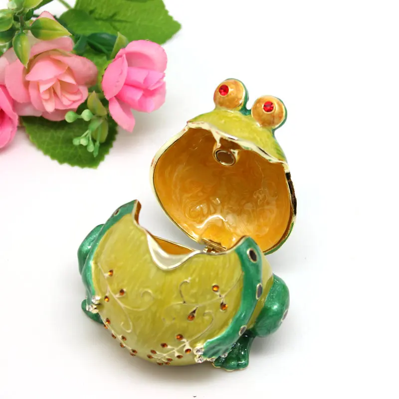 SHINNYGIFTS эмалированная шкатулка для безделушек с лягушкой ручная роспись