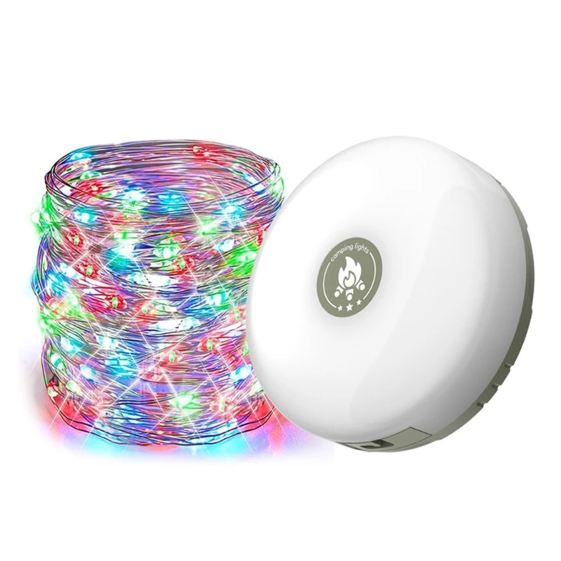 

2 in 1 Rechargeable Outdoor String Lights Portable Adjustable Brightness Modes