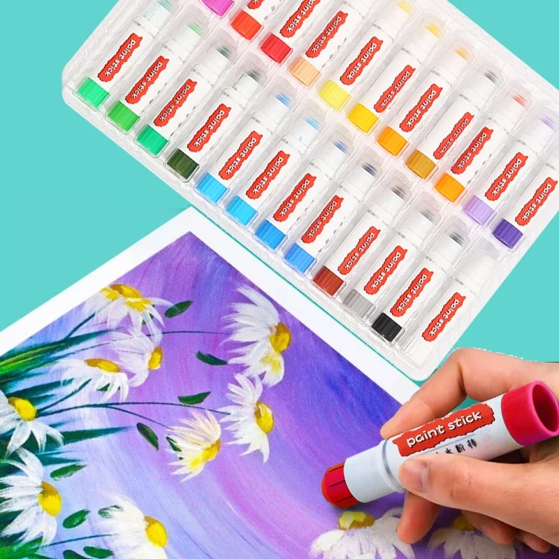 

Набор однотонных быстросохнущих гуашевых палочек 12/цветов для детей и студентов для рисования водорастворимых цветных акварельных ручек
