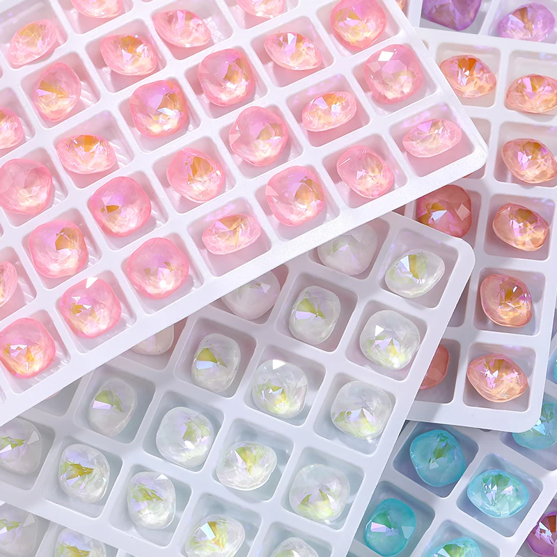 10 мм квадратные стеклянные стразы оптом оптовая продажа блестящие кристаллы