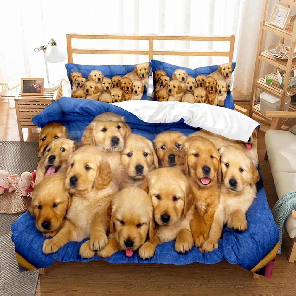 

Lovely Dogs Animal Bedding Sets Cute Husky Duvet Quilt Cover Set Kids Comforter Pillowcase Pets Dog