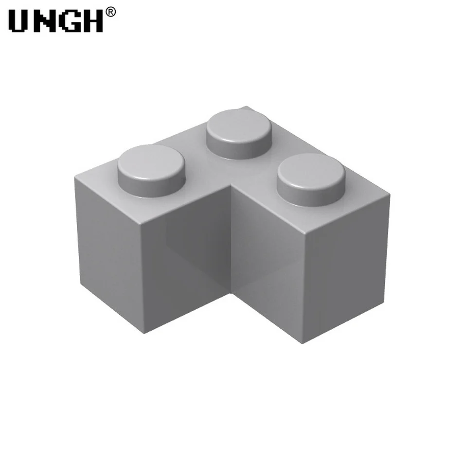 

UNGH 60pcs/lot MOC 2x2 Corner Hight Brick Building Block Compatible Figures Accessorie City Army Construction Children Adult Toy