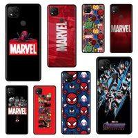 luxury marvel comic case cover for xiaomi redmi note 10 11 11s 11e 11t 11s 9c 10c 10a 8 9 8a pro pro capa original black style