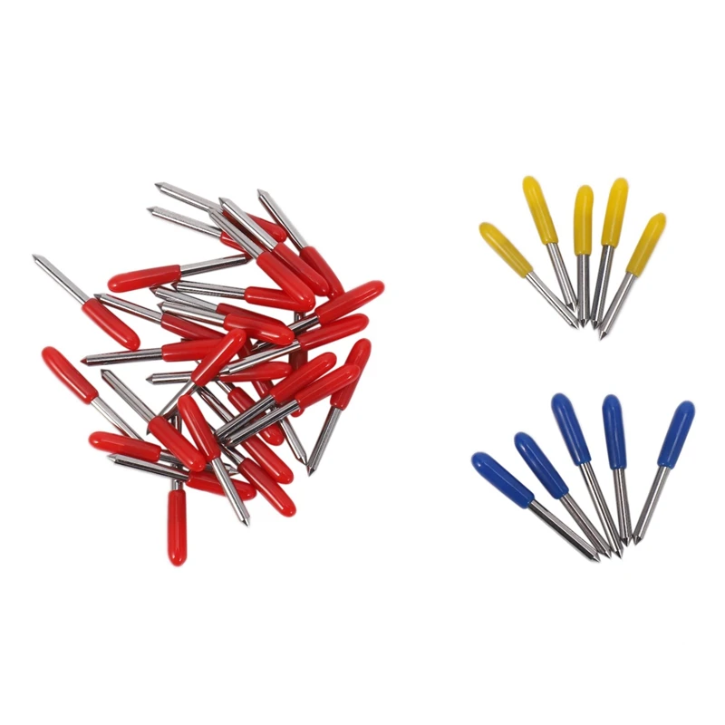 

40Pcs Blades Vinyl Cutting Machines - 30/45/60 Degree Tungsten Steel Roland Plotter Cutting Replacement Blades