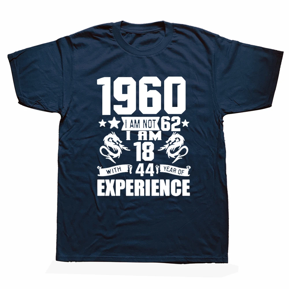 

Funny Made In 1960 Birthday Gift Print Joke T-shirt 62 Years Awesome Husband Casual Short Sleeve Cotton T Shirts Men 2022