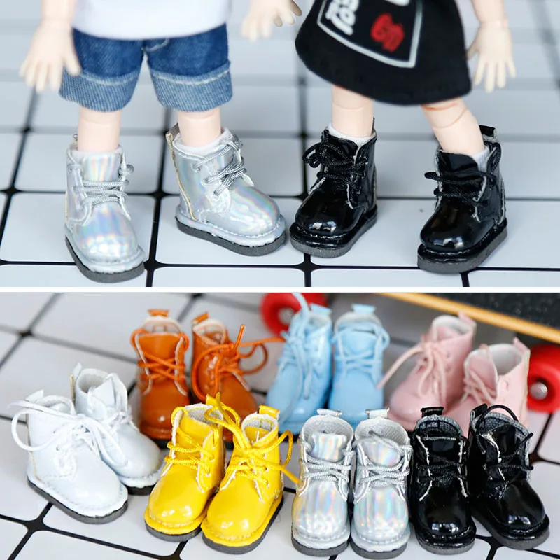 

Mini Doll Shoes Ob11 Doll Shoes 1/12BJD DDF Body9 BJD GSC Obitsu11 Clay Shiny Leather Boots