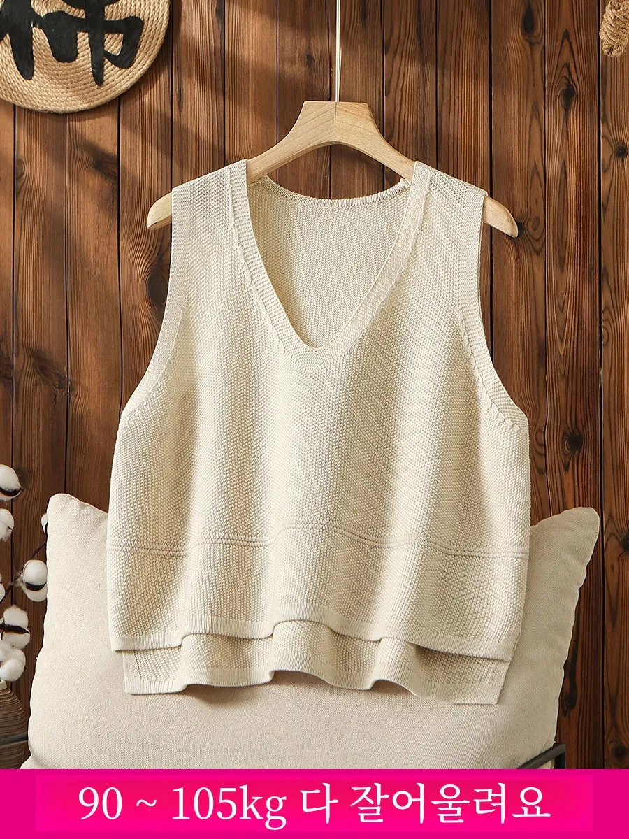 Женский трикотажный жилет в стиле ретро осенне-зимний свободный художественный