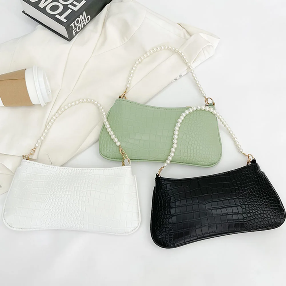 

Винтажная женская сумка на плечо с ремешком через плечо и цепочкой с аллигатором, 2022, Женская пляжная дорожная сумка через плечо с цепочкой