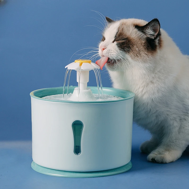 

2.4L Pet Cat Drinking Water Fountain Dispenser Activated Carbon Filters LED Automatic Feeder Container USB Interface