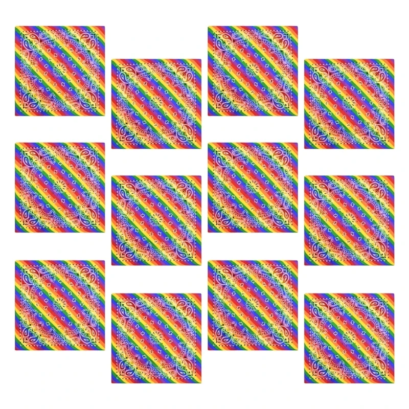 Набор из 12 изысканных платков унисекс. Простой уличный платок. Элегантная мода.