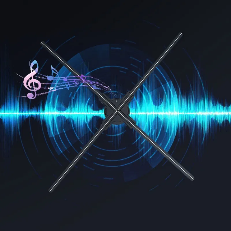 Новый 70 см голографический 3D вентилятор с невооруженным глазом рекламный