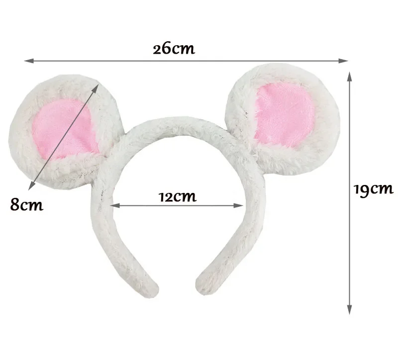 Детская плюшевая повязка на голову с ушками цвет в ассортименте