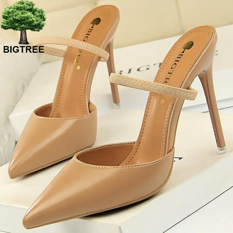 Туфли-лодочки Bigtree женские искусственная кожа заостренный носок высокий