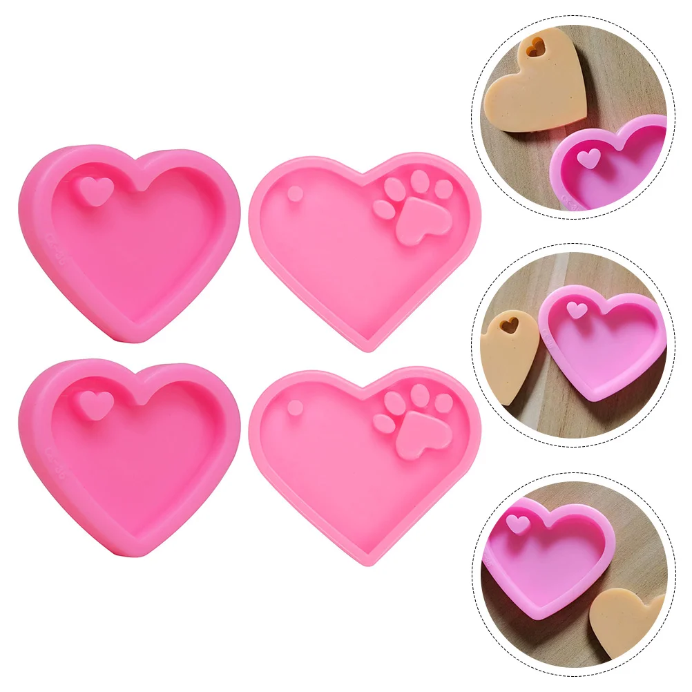 

Mold Molds Animal Resin Casting Heart Paw Silicone Pendant Making Mould Epoxy Diy Mirror Soapkeychain Jewelry Chocolate Cookie