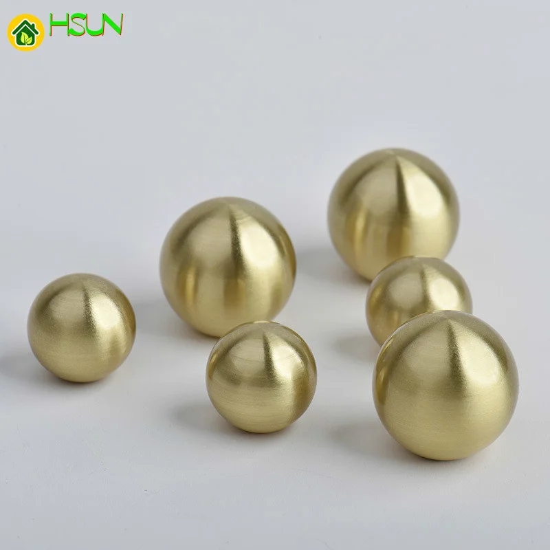 1 шт. Золотые круглые латунные ручки для шкафа и винтажные выдвижных ящиков |