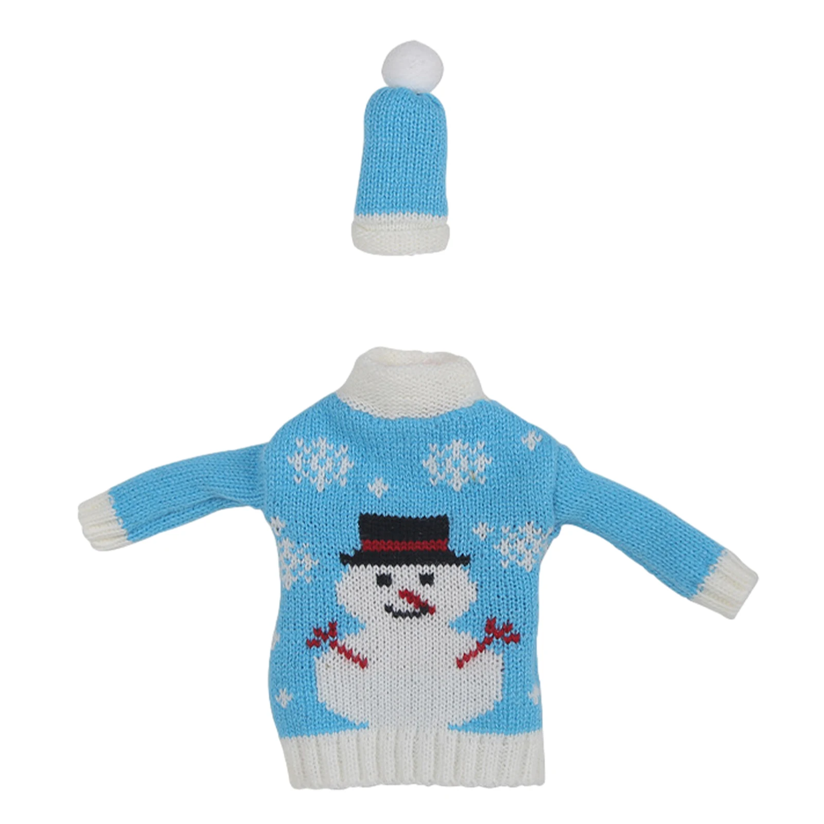 

Table Decor Party Cute Snow Flake Kitchen Christmas Wine Bottle Cover Snowman Sweater Style Car Holiday 3 Patterns Home Cloth