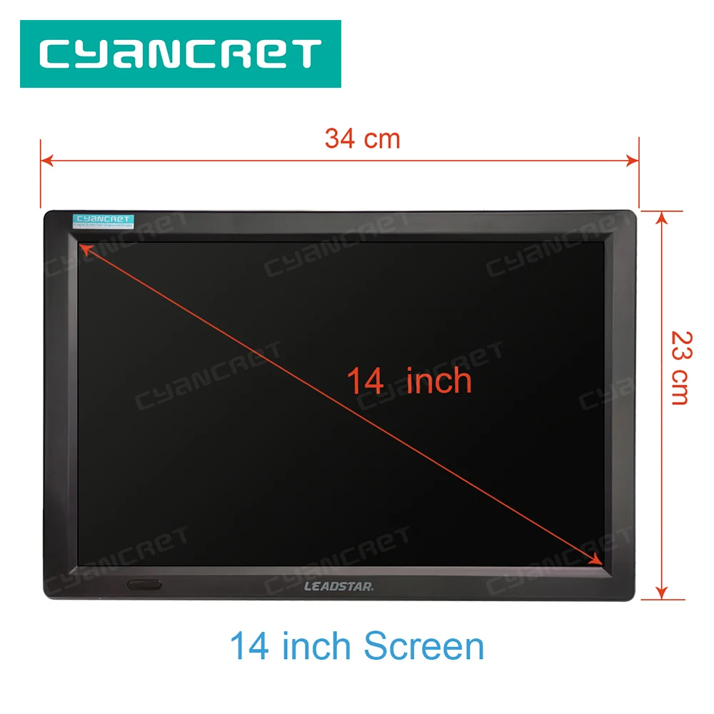 Портативный телевизор LEADSTAR D14 14 дюймов без аккумулятора цифровой и аналоговый