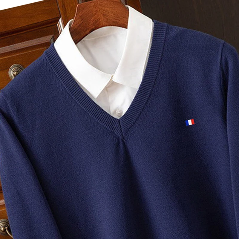 Мужской 100% чистый кашемировый свитер из норки трикотажный Осень-зима новые