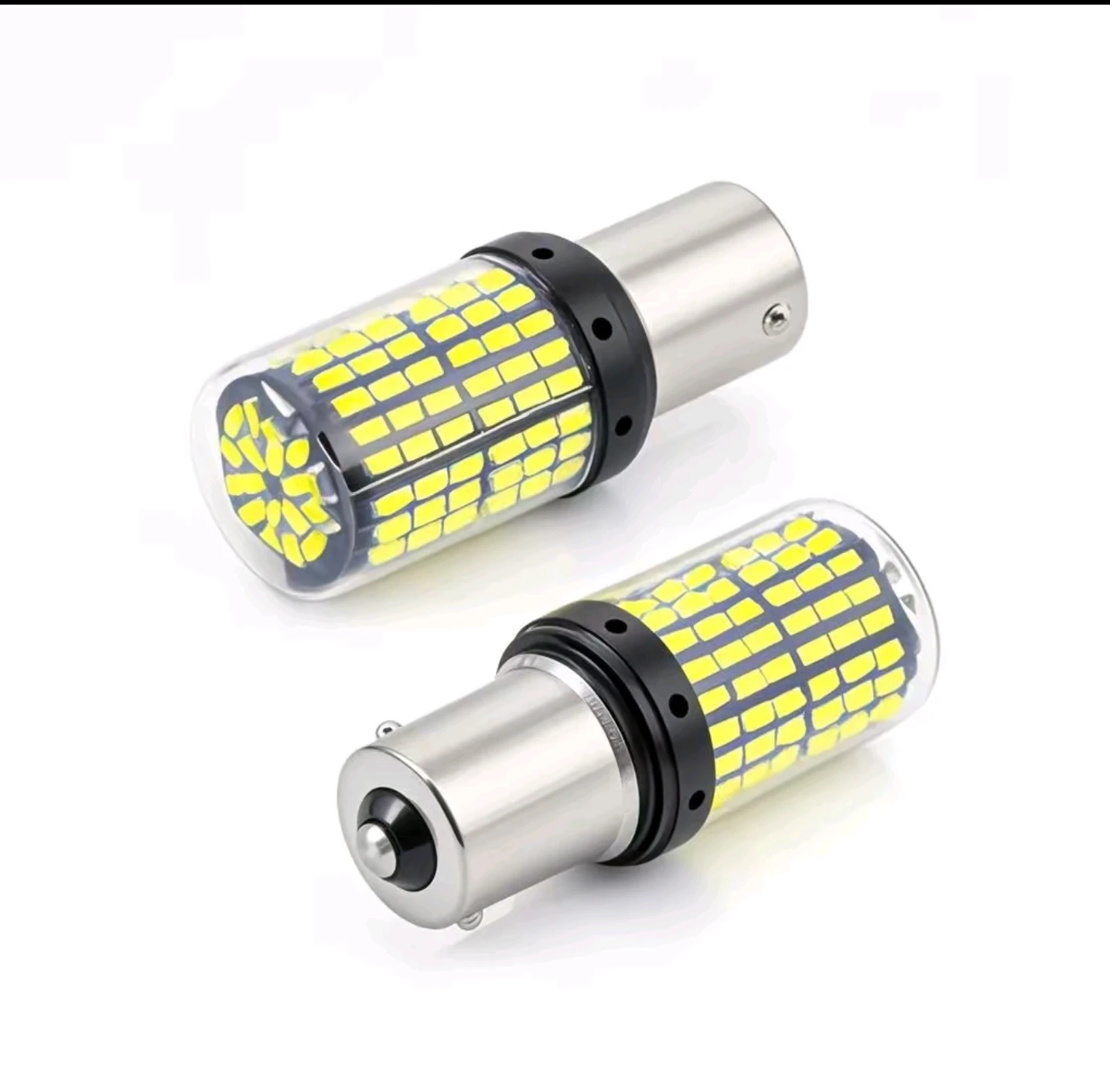 

2 светодиодных лампы BA15S P21W 144 SMD, очень красные для автомобиля 1156.
