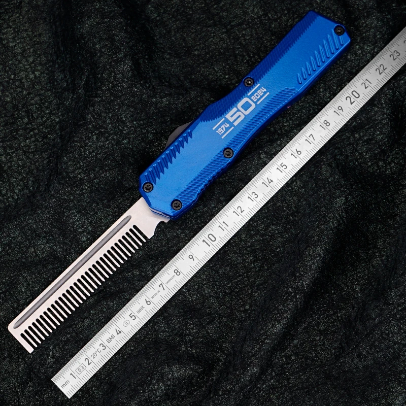 Фото KS9000 Diskin Livewire 50th OTF Knife Tech D2 Blade Outdoor Складное лезвие Карманные ножи для выживания EDC Инструменты Цинк Алюминиевая ручка №5
