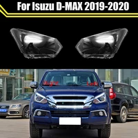 auto head lamp light case for isuzu d max 2019 2020 car front headlight lens cover lampshade glass lampcover caps headlamp shell