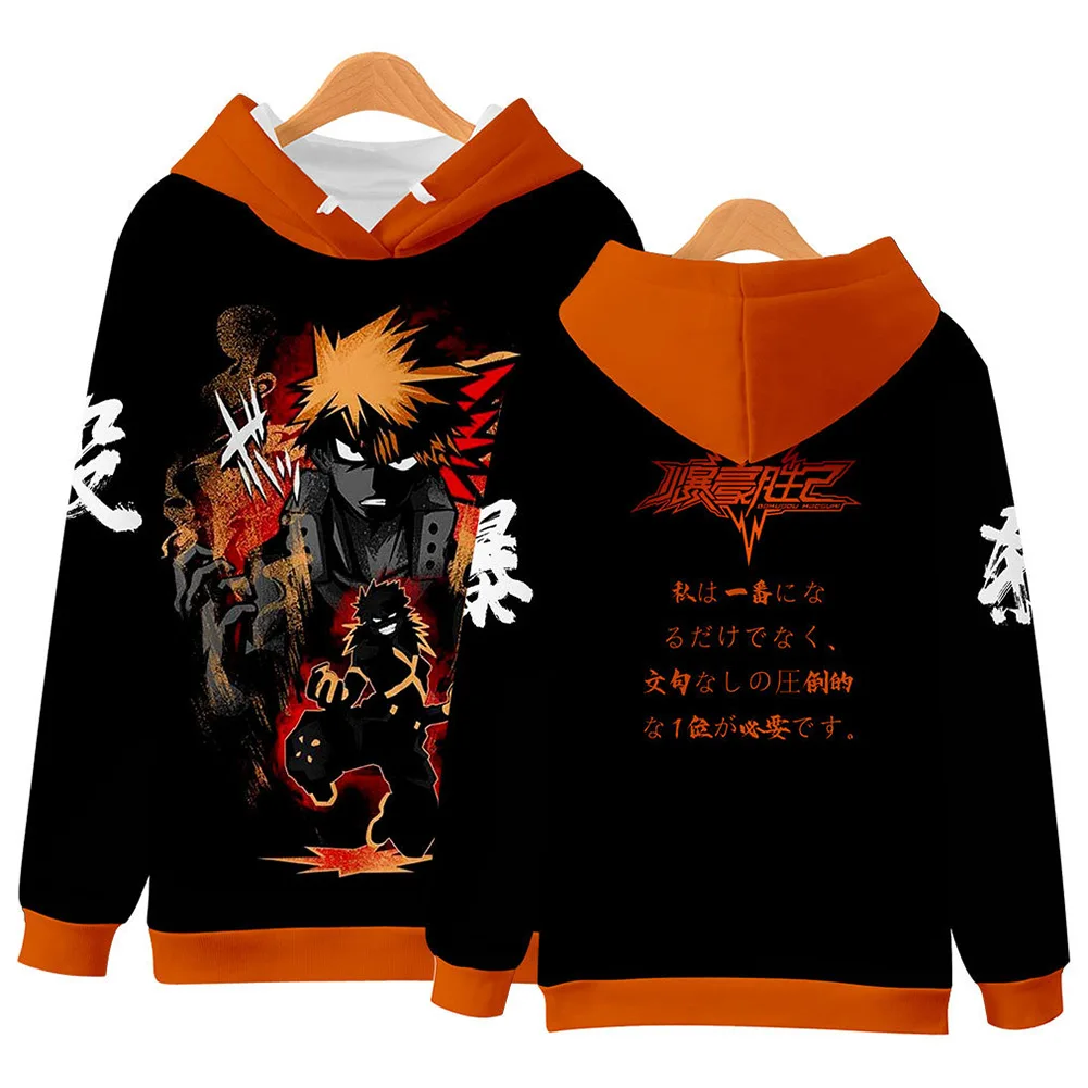 

Anime My Hero Academia Bakugou Katsuki 3D Print Hood Men Hoodie Pullover Kirishima Eijiro Pullover Midoriya Izuku Sweatshir