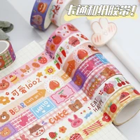 single roll hand account and paper tape ins wind cartoon color girl sticker hand account material decorative painting