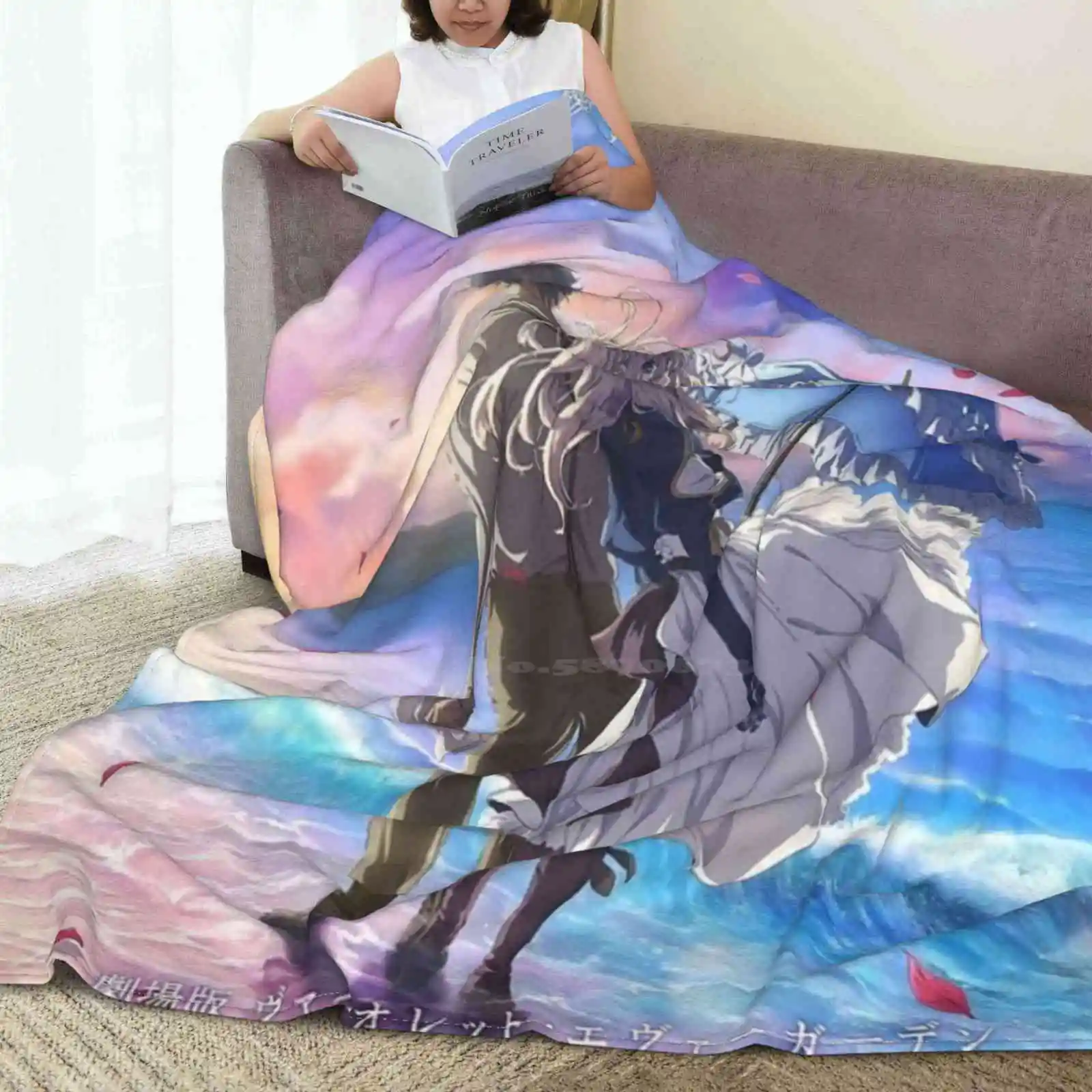 Evergarden модное мягкое теплое одеяло для кино фиолетовое манга смешное винтажное