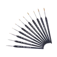 10pcs fine brushes portable useful watercolor supplies painting pens oil painting brushes