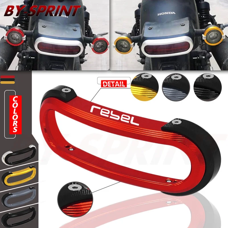 

NEW Rebel Motorcycle CNC Headlight Guard Head Lamp Protector Cover & LOGO For Honda REBEL CMX300 CMX500 rebel CMX1100 2020-2021