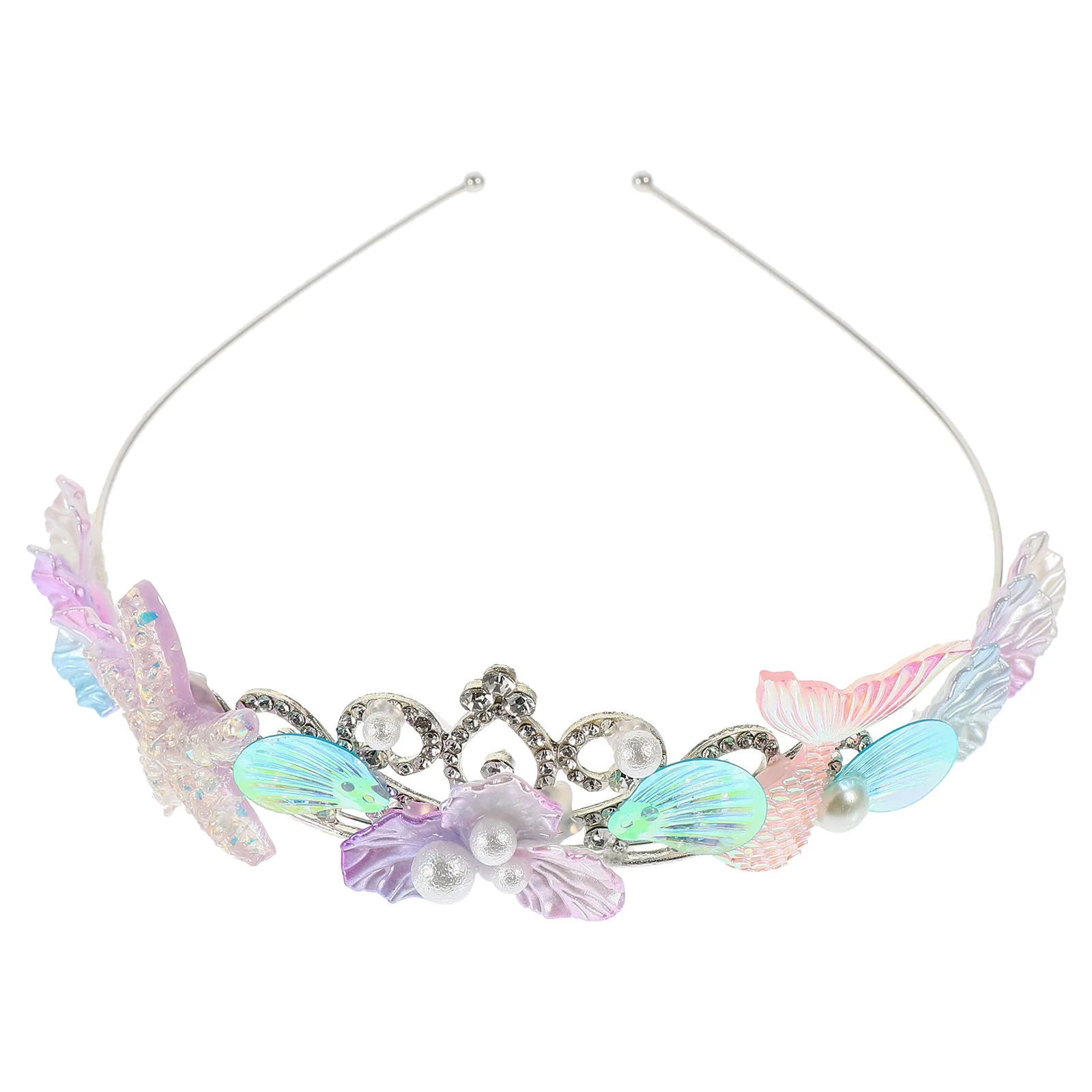 Корона для волос аксессуары девочек декор в виде русалки оболочка металлический