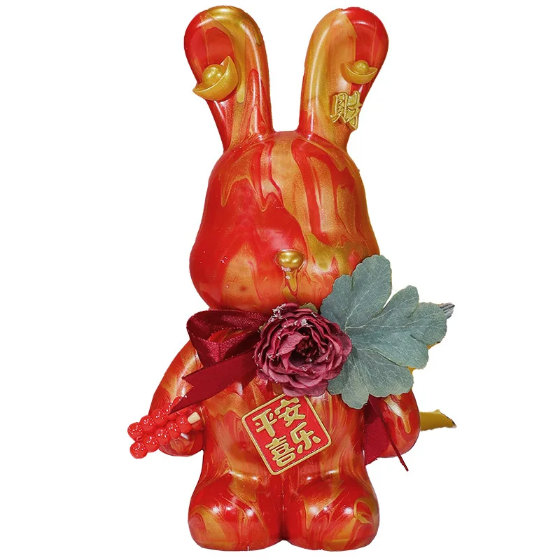 

DIY Craft Toys Fluid Rabbit Suit Piggy Bank White Embryo Toy Handmade Material Bag Net Red Creative Gift