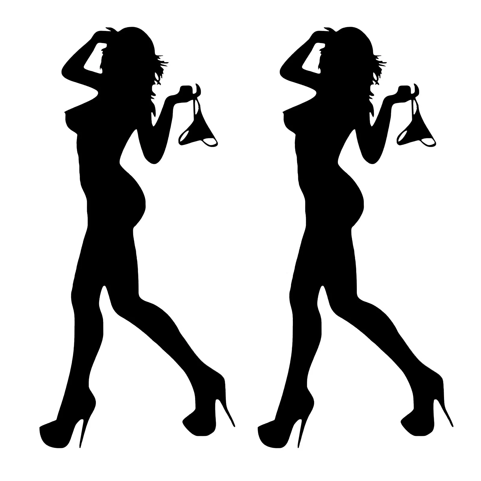 

2pcs Car Stickers Women Car Decals Sticker Vehicle Window Stickers