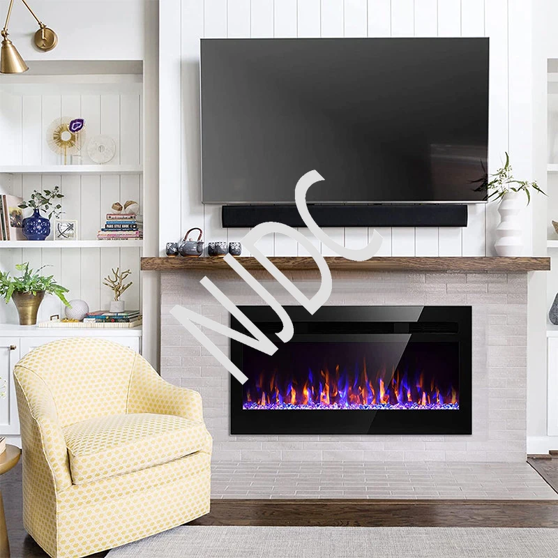 

New 3D Electric Fireplace, Household Heater, Indoor Stove, Concealed Wall Mounted Decoration, Fire Electric Fireplace
