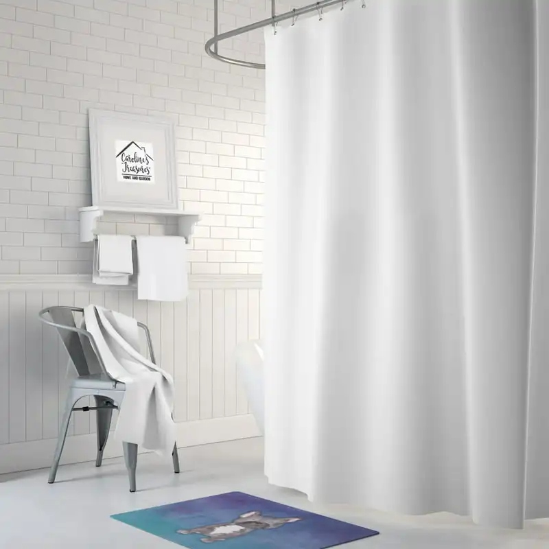 

French Bulldog Watercolor Machine Washable Memory Foam Mat, 19 X 27", multicolor