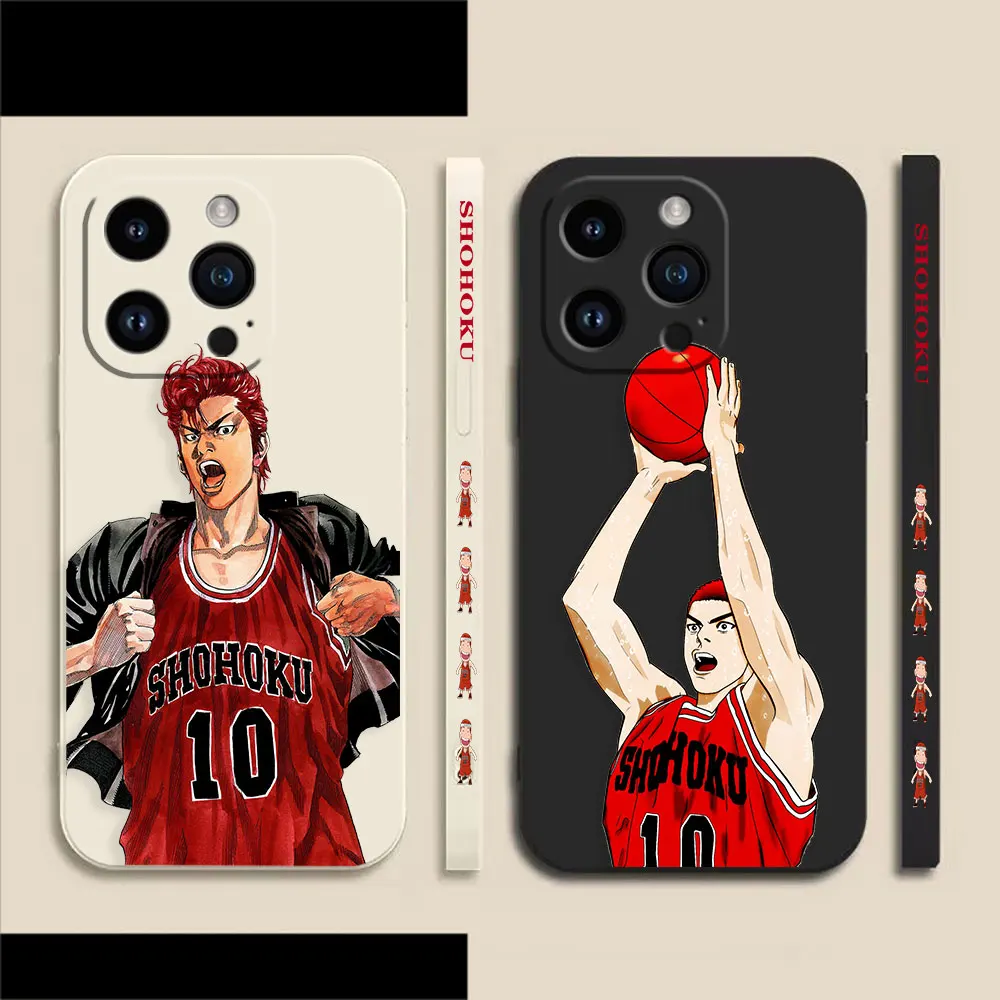 

Slam Dunk Shohoku Phone Case For Apple iPhone 14 13 12 11 Pro XS Max Mini X XR SE 7 8 6 6S Plus Colour Liquid Case Cover Funda