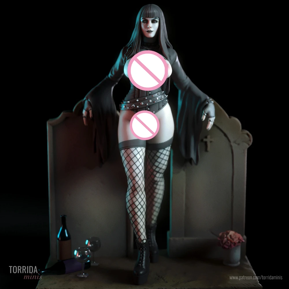 Модель 3d печати 1/24 набор для сборки фотографий с готическим женским вороном