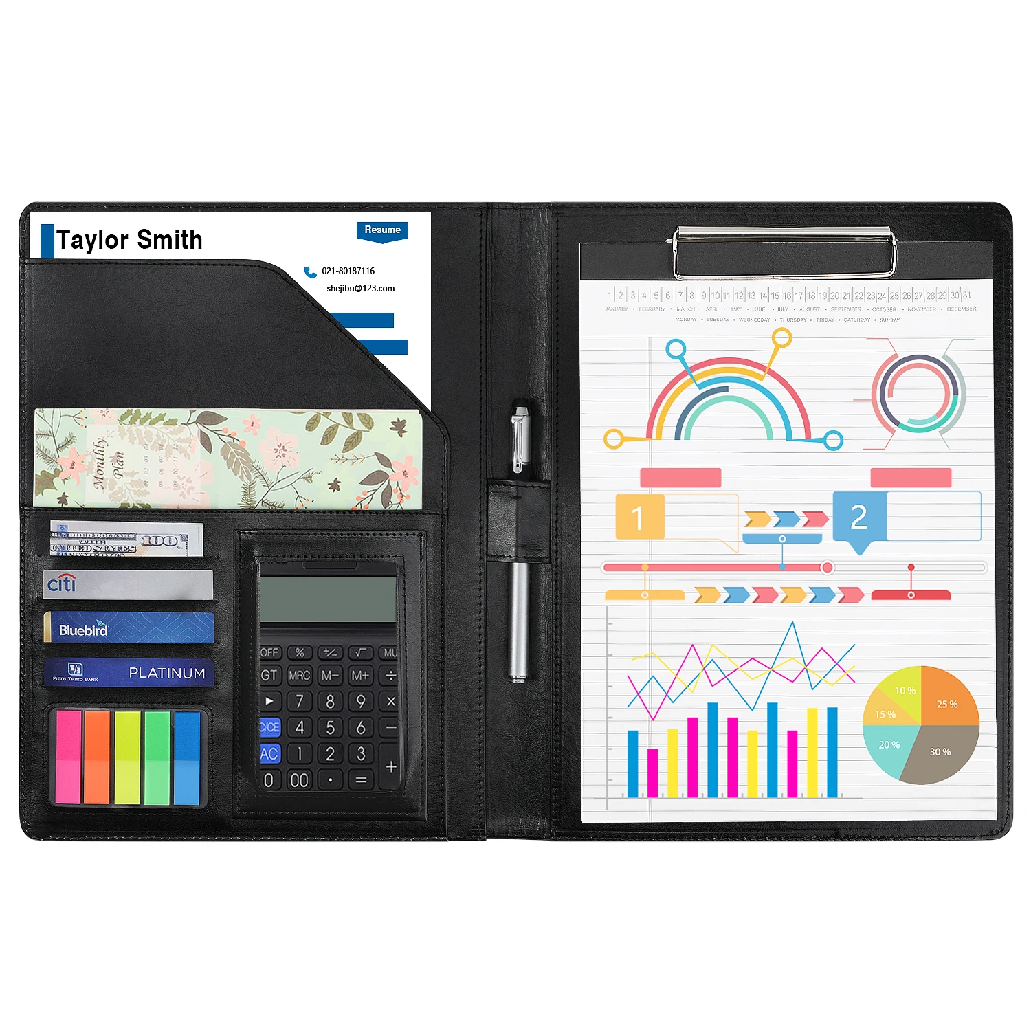 Портфель MoKo папка-Портфель для документов справочная информация органайзер с