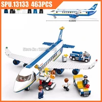 0366 463pcs air bus plane aviation transport aircraft vehicle building blocks 6 dolls toy children